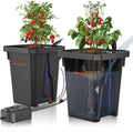 DWC Hydroponics Growing System Kit 2 Buckets for Indoor Plant | 7-Gallon Deep Water Culture, New Triangular Cover