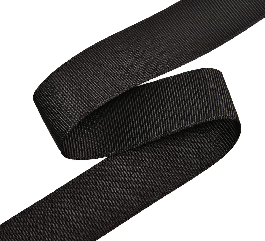 Black Grosgrain Ribbon 1 Inch Continuous 25 Yards