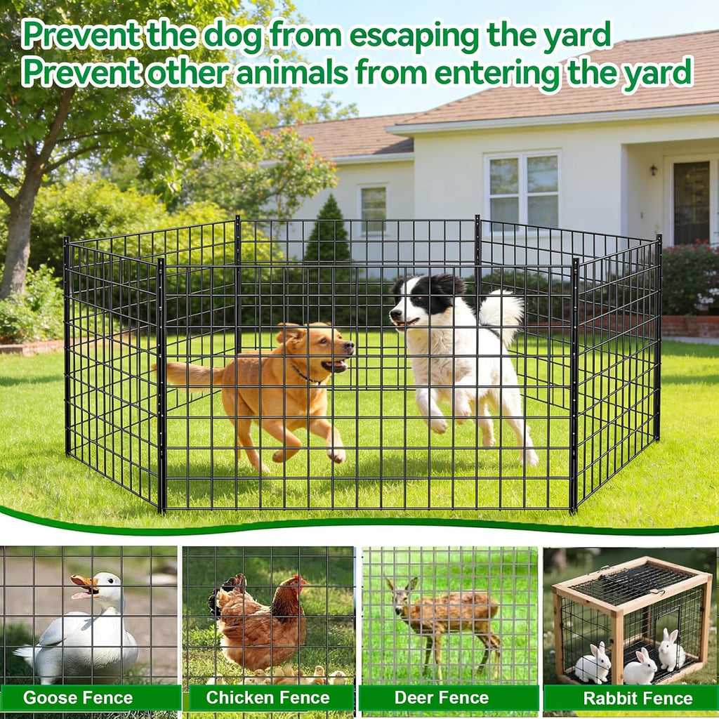 Welded Wire Fence 48inch x 50ft, 2inch x 3inch Black Chicken Wire Fencing, 16Gauge PVC Coated Garden Wire Fence
