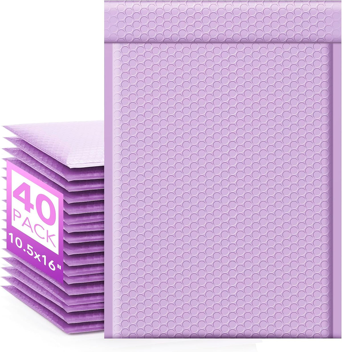 Large Bubble Mailers 10.5x16" 40 Pack Self Seal Padded Envelopes