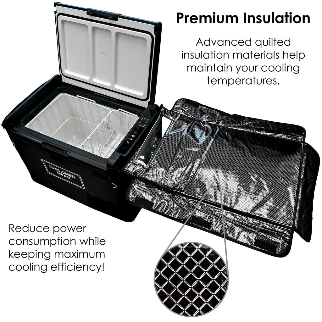 Explorer Bear Insulated Protective Cover for EX-50B Portable Refrigerator/Freezer, Black
