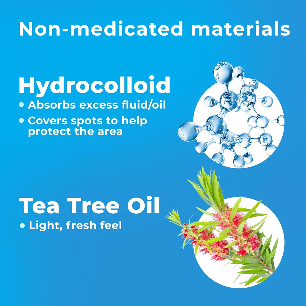 Pimple Patches for Face (120 Patches), Hydrocolloid Acne Patches with Tea Tree Oil, Pimple Patch Pimple Stickers