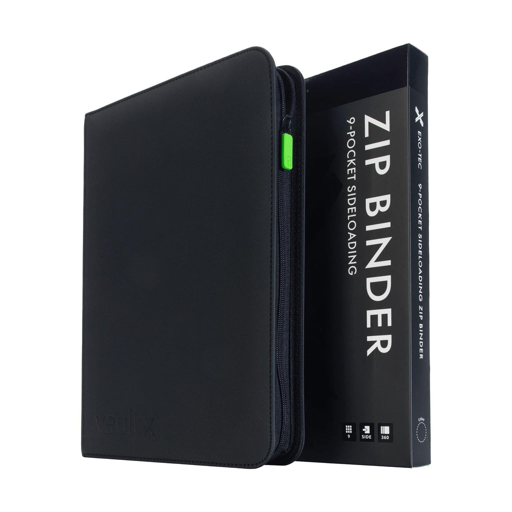 9 Pocket Zip Trading Card Binder 360 Cards Exo-Tec (Black)