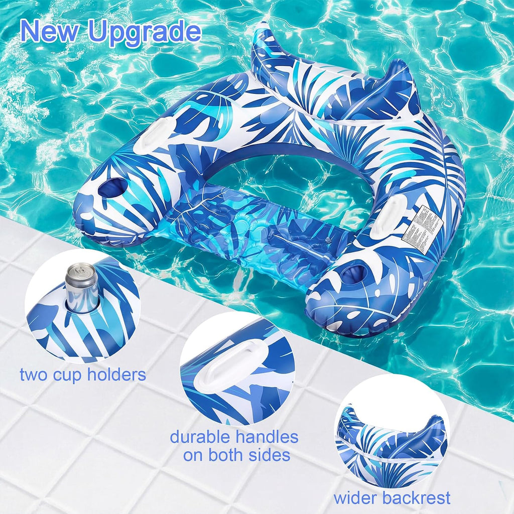 Pool Floats Adult, 3Pack/2Pack/1Pack Inflatable Pool Float Chair | Portable Pool Floaties Lounger for Adults Summer