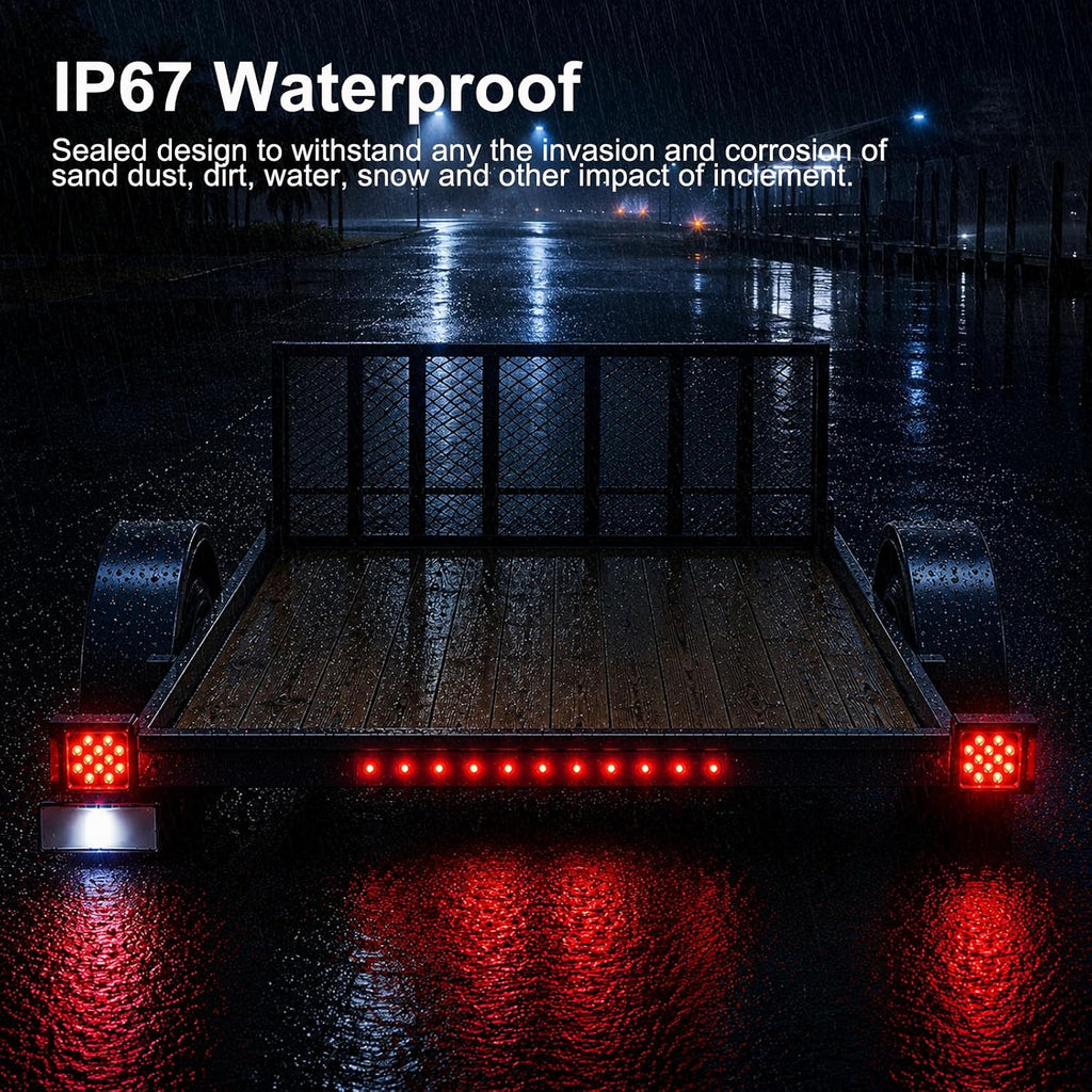 LED Trailer Light Kit with 11-LED Brake Bar