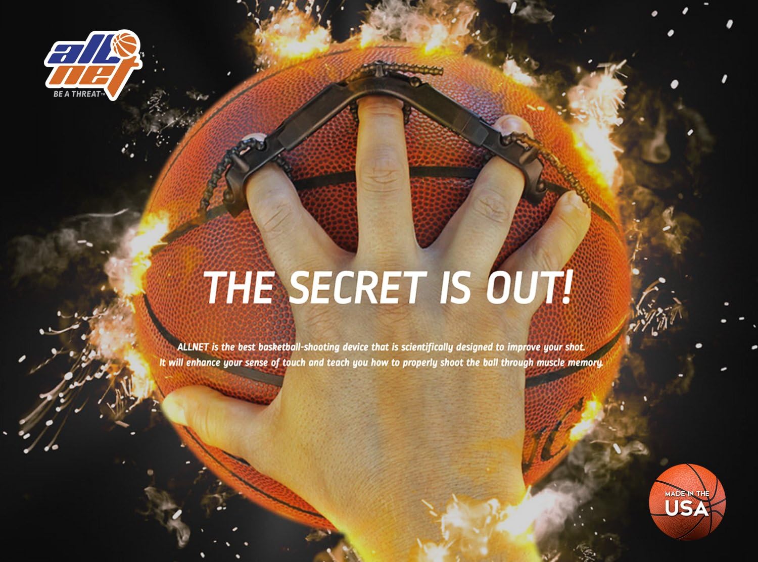 Basketball Shooting Aid Hoops Training Shooting Device, Help Improve Your Skills & Shot with Finger Trainer no Gloves