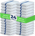 24 Pk 16x19 Cotton Kitchen Cleaning 30 Oz Bar Mop Towel Blue