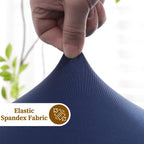 Round Elastic Fitted Tablecloth for 45"-56" Tables, Navy