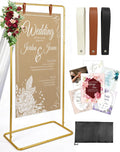 Adjustable wedding welcome sign stand - Customizable design bundle for linen sign stand - wedding sign holder