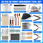 82 Pcs 3D Printer Tool Kit with Deburring Tool for FDM/SLA Printers | 3D Printer Accessories Includes Nozzle