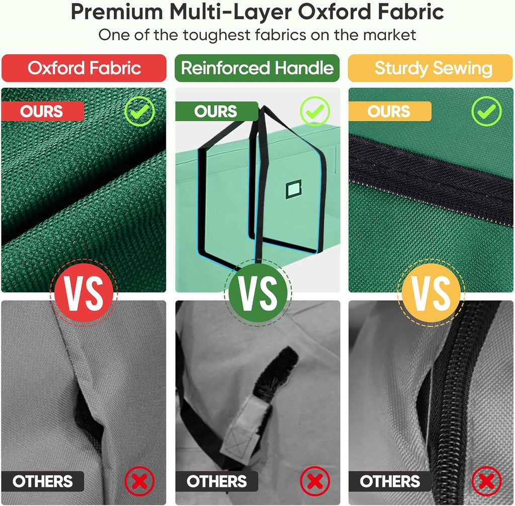 7.5 ft Christmas Tree Storage Bag, Heavy Duty 900D Oxford Fabric with Reinforced Handles and Dual Zippers Wide