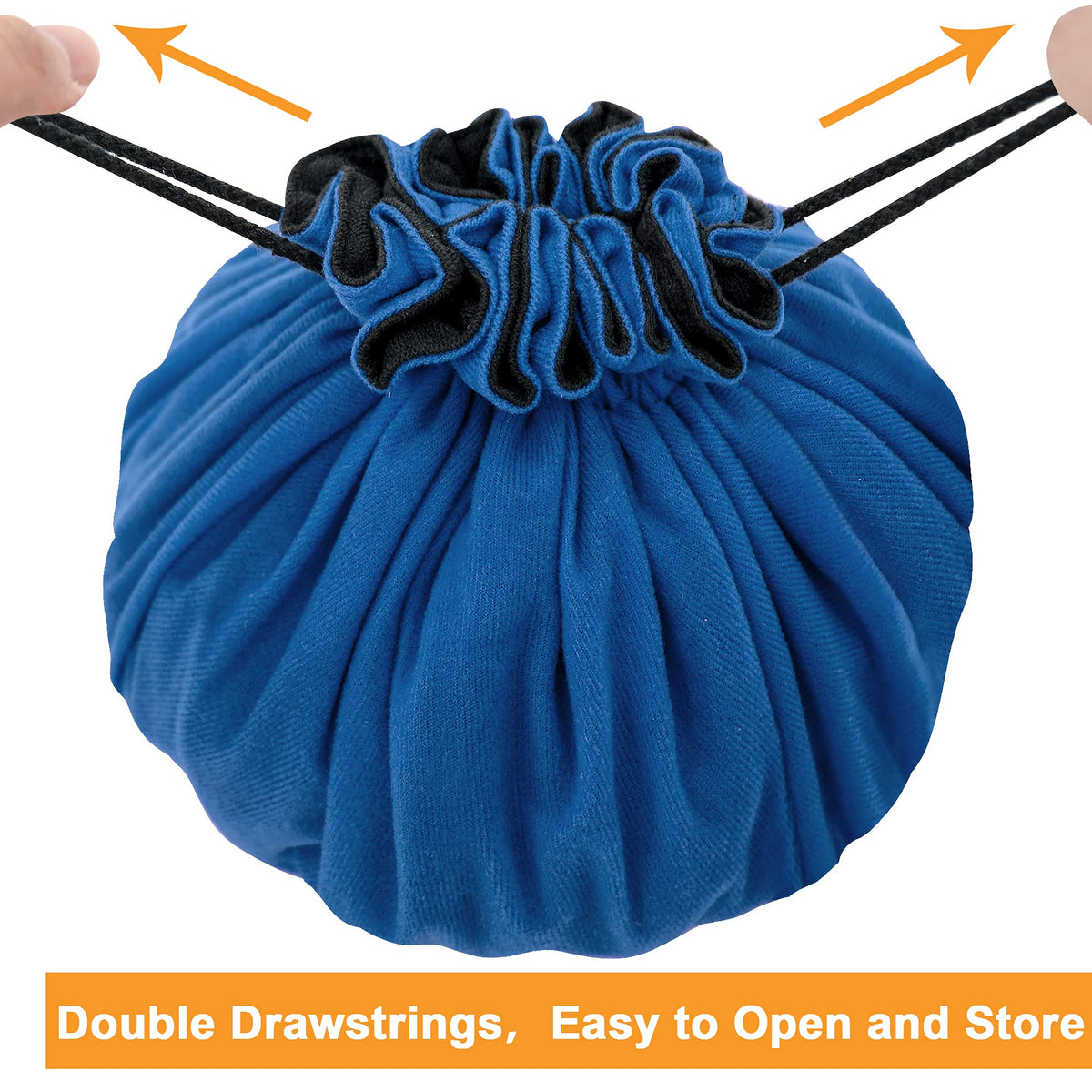Large Dice Bag with Pockets Big Capacity Dice Bag Drawstring Pouch