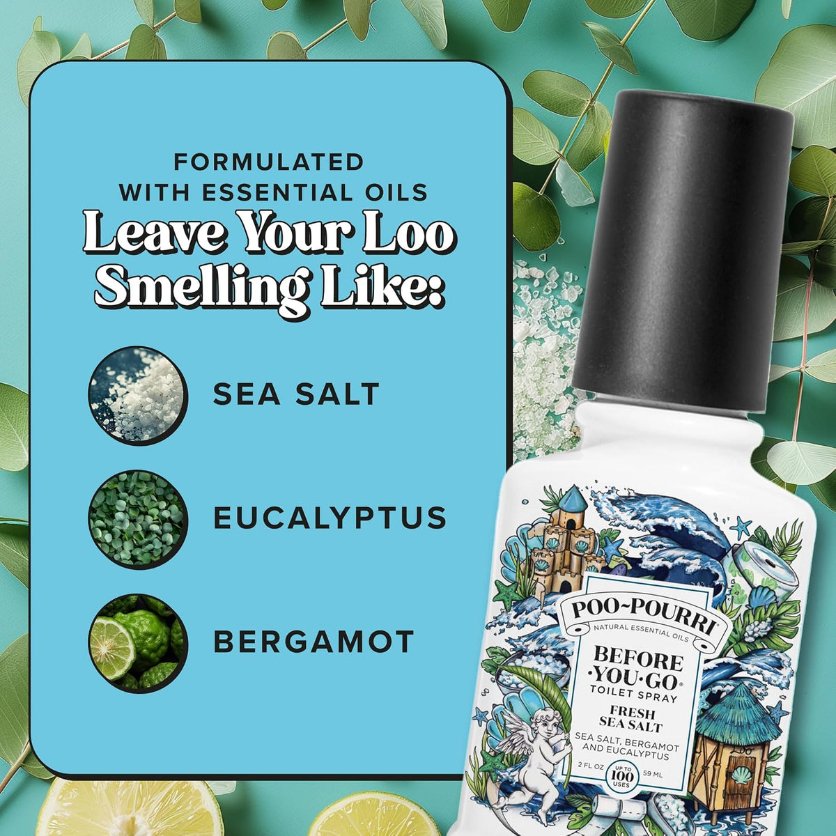Before-You-Go Toilet Spray, Fresh Sea Salt, 2 Fl Oz