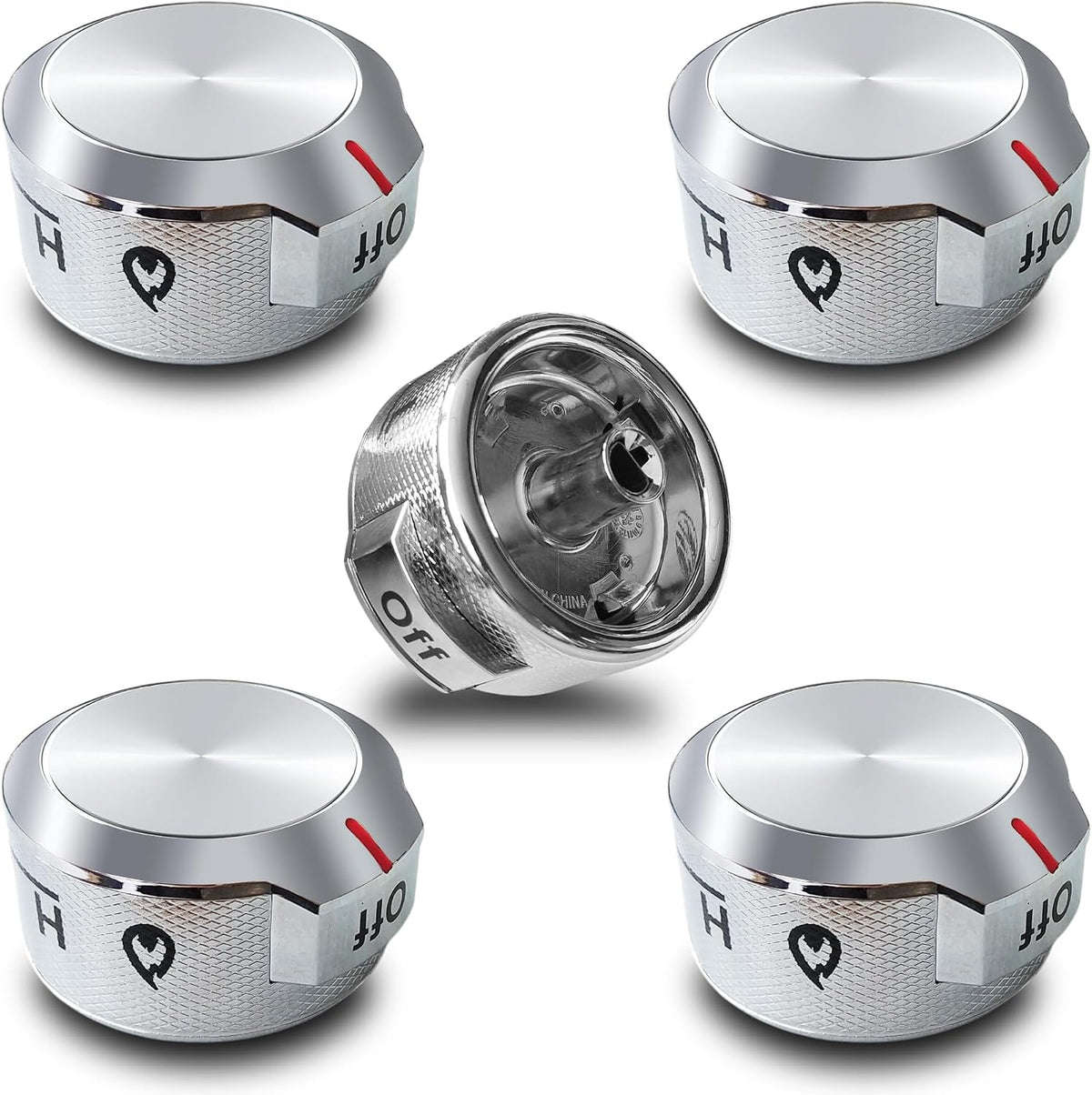 (5 Packs) W11030413 for Whirlpool KitchenAid Gas Stove knobs Replacements, W11030413 Control knob Replace W10643306 W10786063 W11027434 4461624 AP6038805 PS11770322 EAP11770322 knob