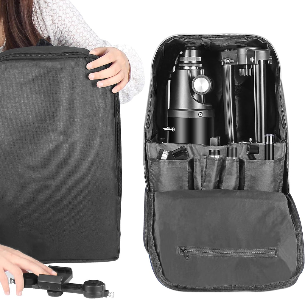 Telescopes for Adults Astronomy, 80mm Aperture 600mm Refractor Telescope for Kids & Beginners, Compact and Portable