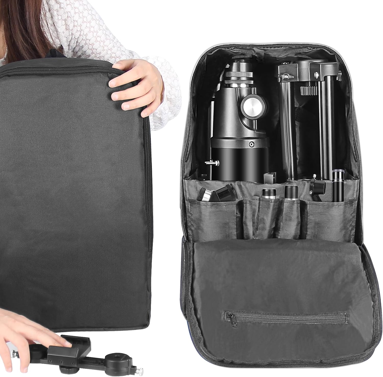 Telescopes for Adults Astronomy, 80mm Aperture 600mm Refractor Telescope for Kids & Beginners, Compact and Portable