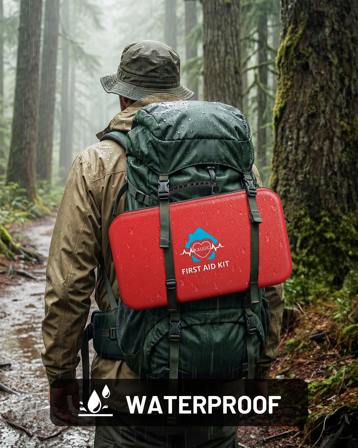 500PCS Waterproof Hard Shell First Aid Kit, Travel