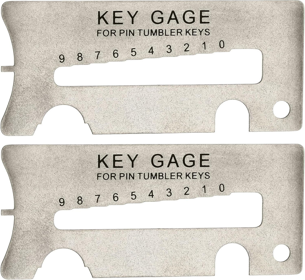 2 Pack 40-104 Key Gauge Gray Keying Tool Key Decoder & Lock Pick Alignment Professional Locksmith Measuring Tool