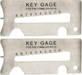 2 Pack 40-104 Key Gauge Gray Keying Tool Key Decoder & Lock Pick Alignment Professional Locksmith Measuring Tool