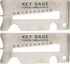 2 Pack 40-104 Key Gauge Gray Keying Tool Key Decoder & Lock Pick Alignment Professional Locksmith Measuring Tool