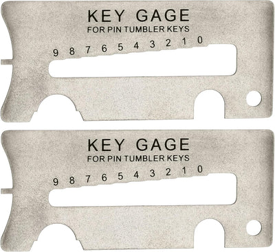 2 Pack 40-104 Key Gauge Gray Keying Tool Key Decoder & Lock Pick Alignment Professional Locksmith Measuring Tool