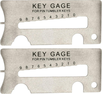 2 Pack 40-104 Key Gauge Gray Keying Tool Key Decoder & Lock Pick Alignment Professional Locksmith Measuring Tool