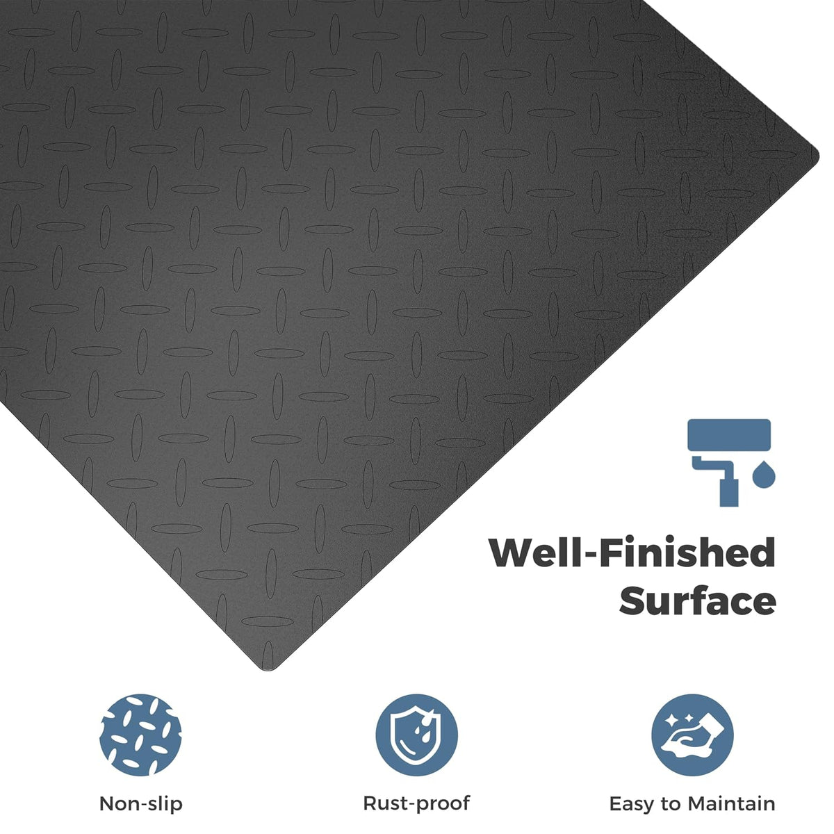 48"x48" Heavy-Duty Industrial Floor Scale, 10000lb x 1lb, Black