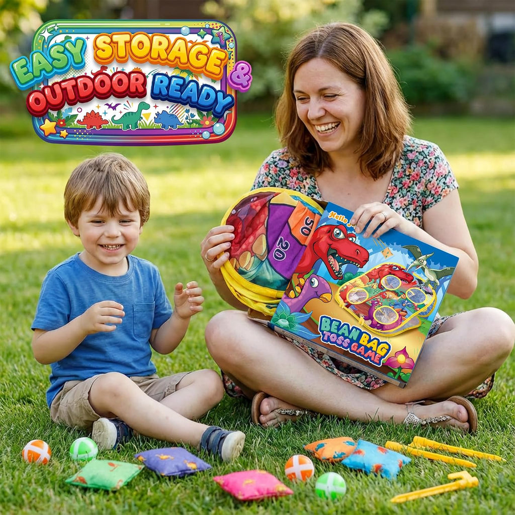 Bean Bag Toss Game for Kids - Cornhole Board Outdoor Toys for Toddlers -Party Activities Carnival Outside Yard