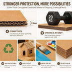 24 Pack Corrugated Cardboard Sheets Set 20 x 30 Inch Kraft Brown Flat Packaging Inserts Packaging Cardboard Inserts