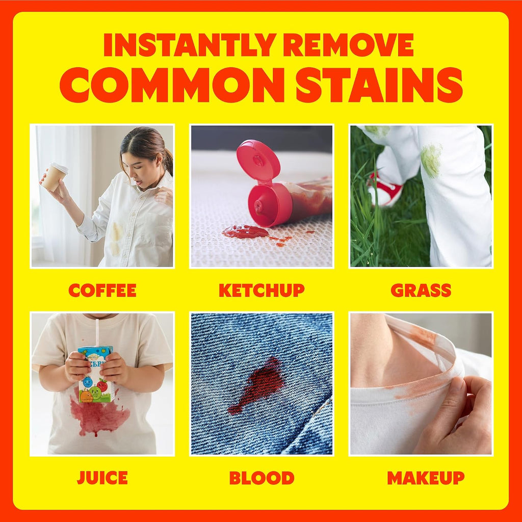 Wipe & Go, Portable Instant Stain Remover Wipes, 24 Count, (3 Pack)