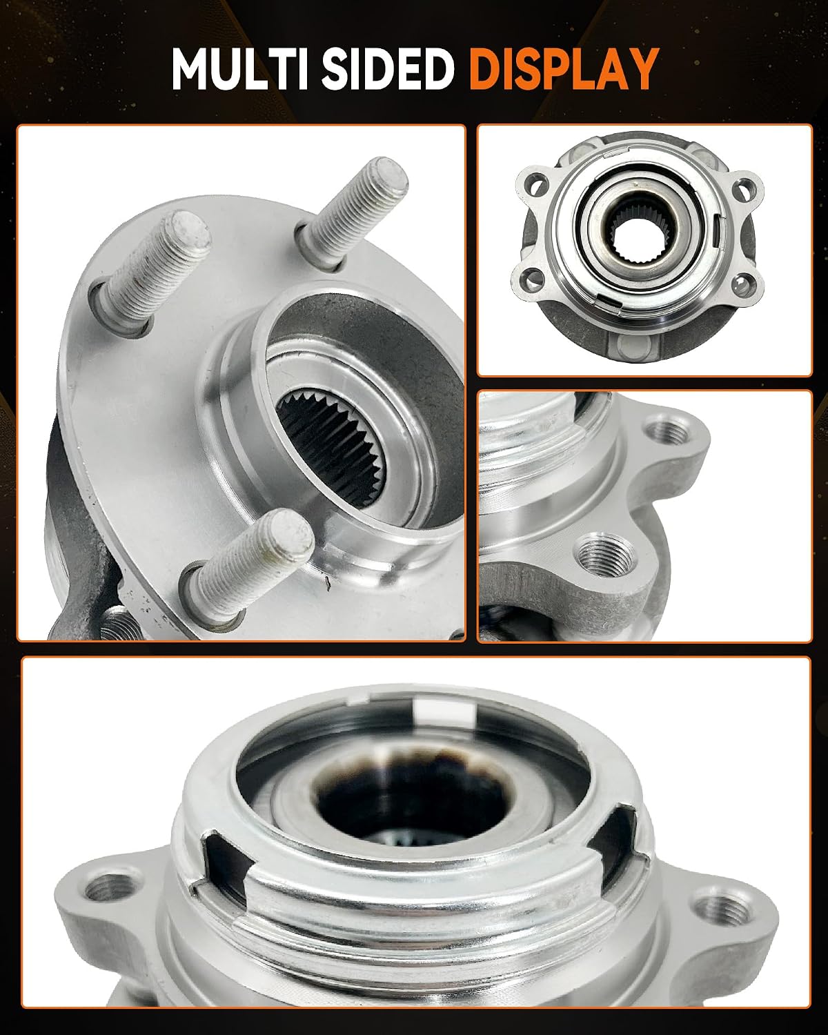 Pair 513294 Front Wheel Bearing Hub for Nissan Altima 2007-2013