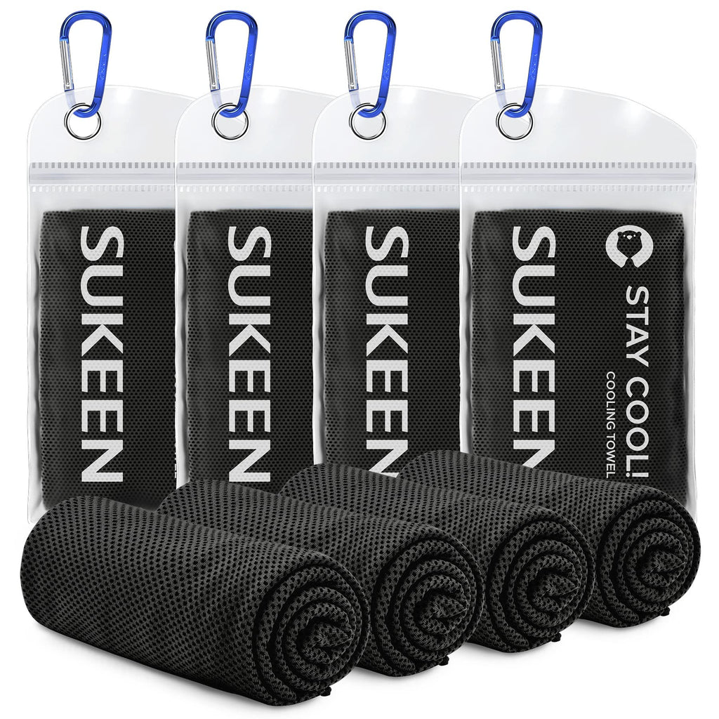 4 Pack Cooling Towels (40"x12") for Neck and Face Instant Cooling