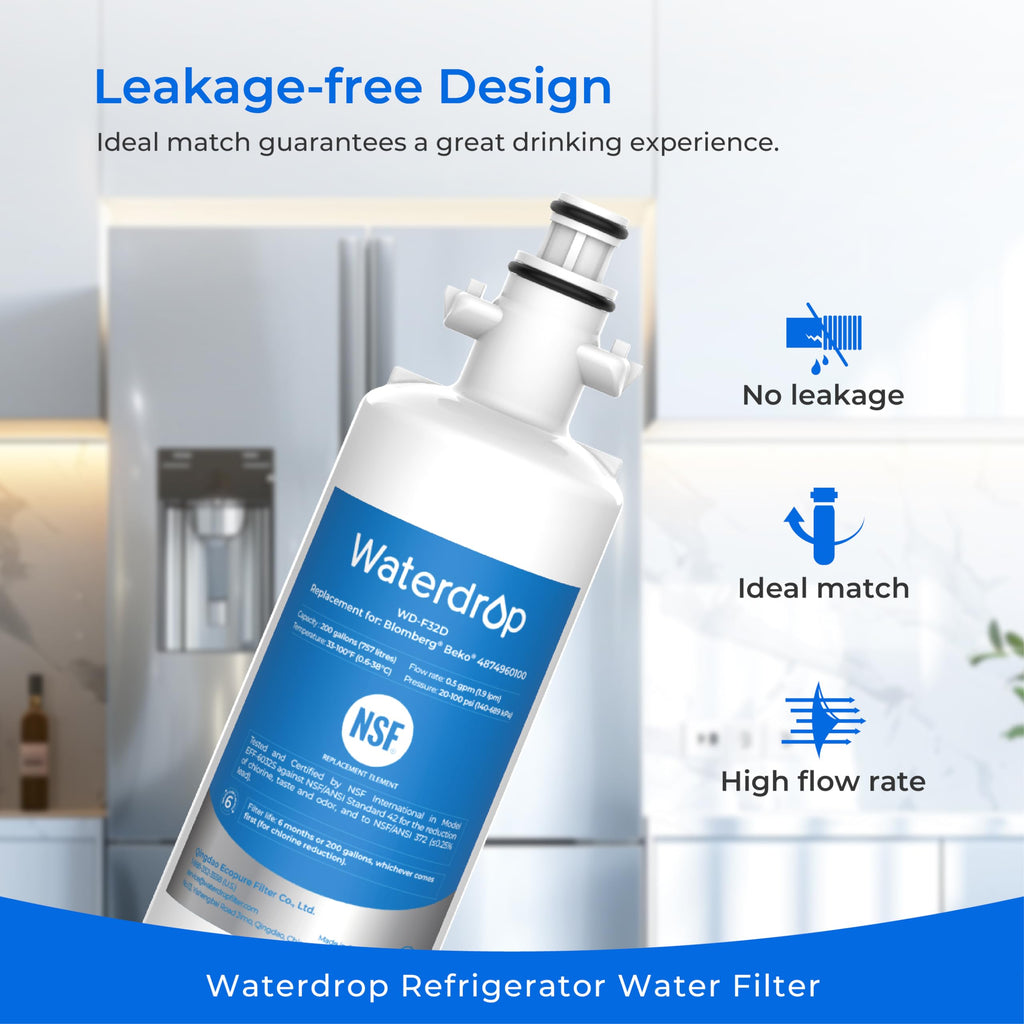Waterdrop WD-F32D Water Filter Replacement for Blomberg Beko 4874960100