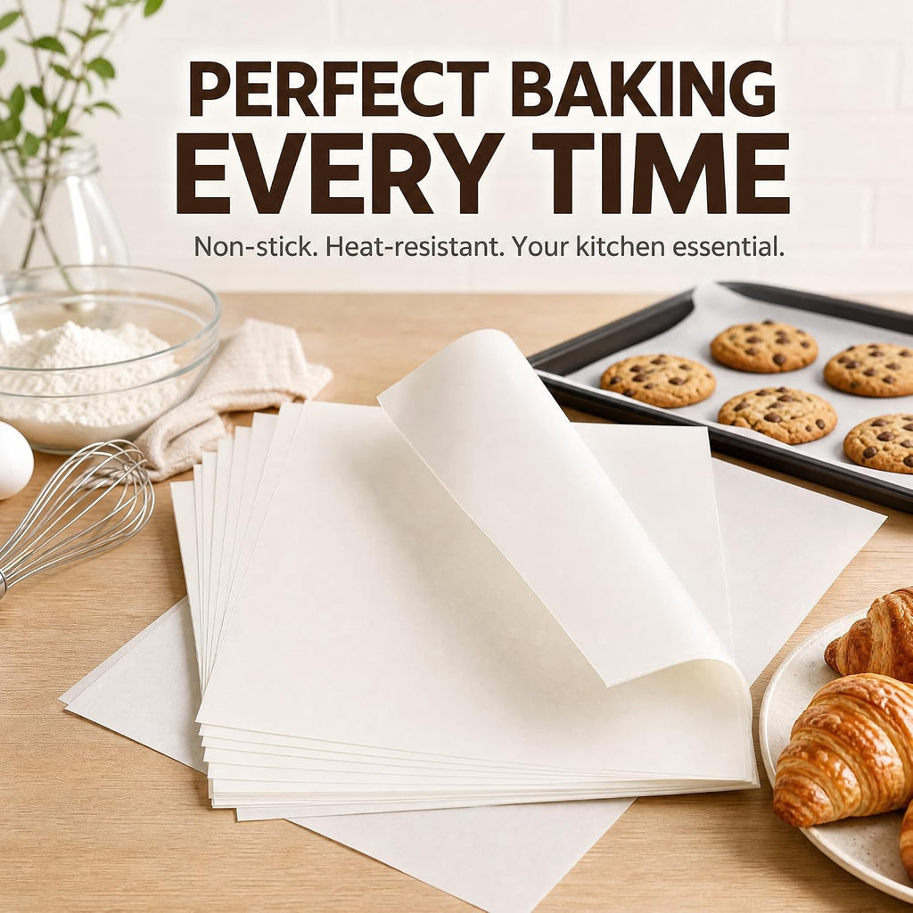 500 Count Parchment Paper Baking Liner Sheets Pan liner, 12×16 Inches Non-Stick Precut Baking Parchment, Suitable for