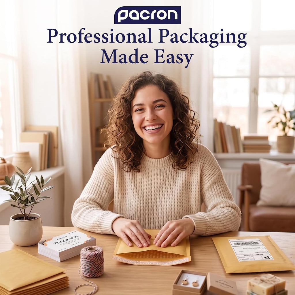 Self-Seal Kraft Bubble Mailers 12.5x19, 50-Pack Padded Envelopes