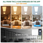 2x4 LED Flat Panel Light 6 Pack, 70W 9310LM, 2.4G Wireless Switch & App