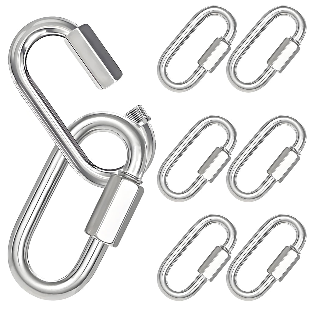 2.36IN Quick Link, Heavy Duty Chain Link (Silver,8PCS)