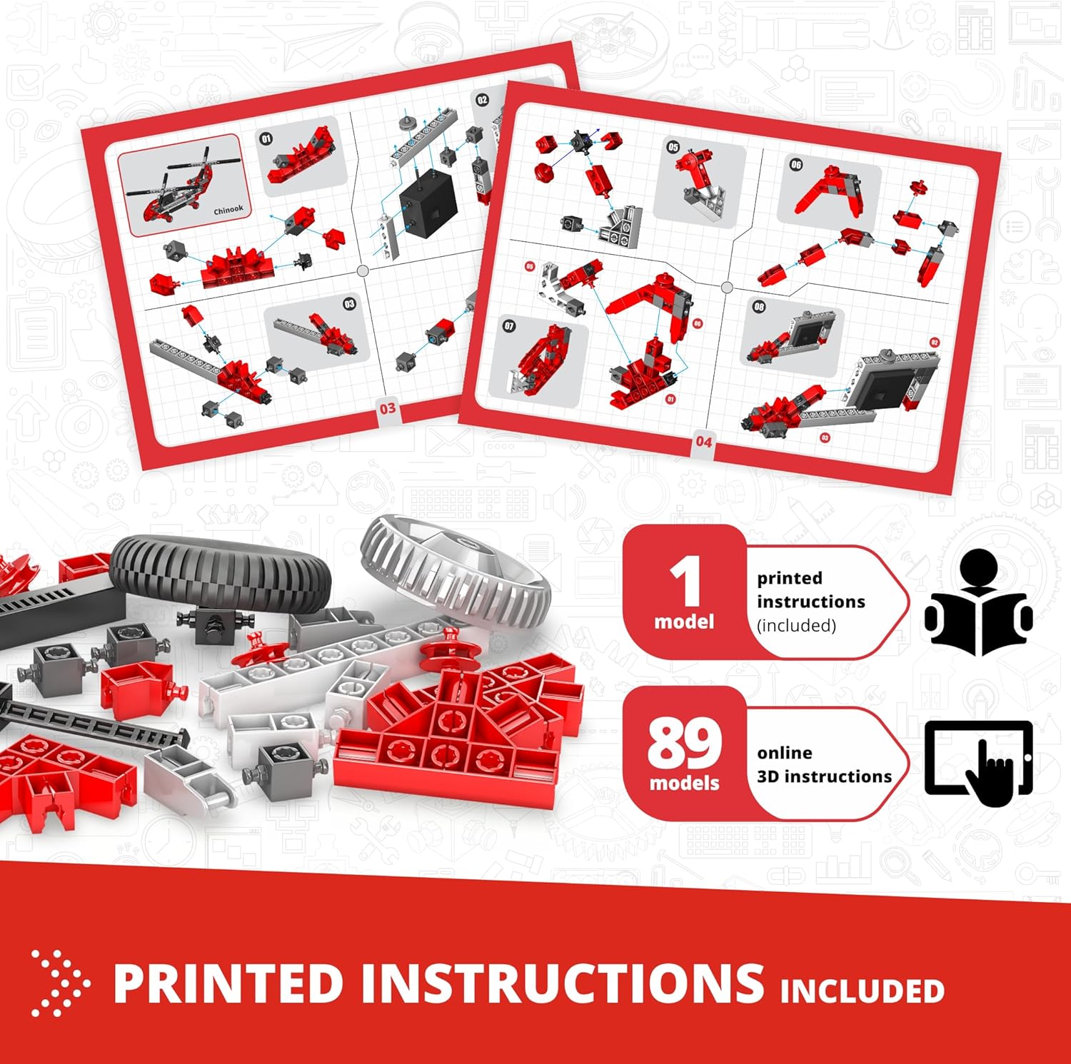 Inventor STEM Toys, 90 Motorized Models, Building Toys for Kids 7+, Engineering Kit, Stem Projects, Learning &