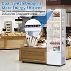 10.5 Cu.Ft Refrigerated Display Case, Floor-Standing Display Refrigerator with LED Light and Adjustable Shelves