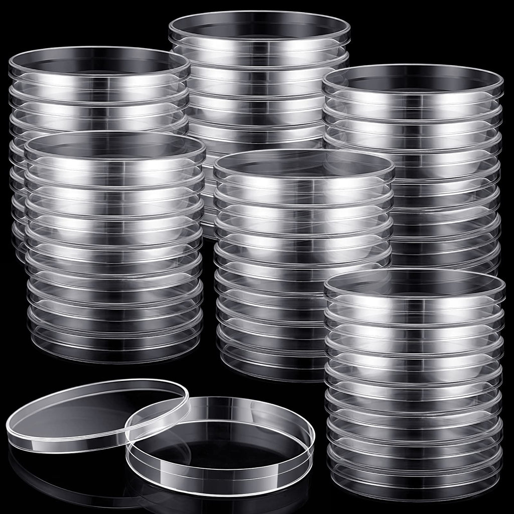 400 Pcs Petri Dishes with Lids Bulk Sterile Plastic, 90mm X 15mm