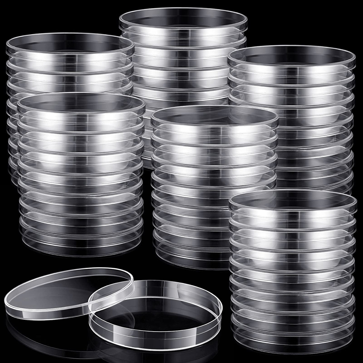 400 Pcs Petri Dishes with Lids Bulk Sterile Plastic, 90mm X 15mm