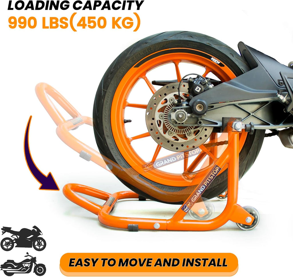 Motorcycle Stand, Paddock Lift Stand for Rear Wheel with Fork & Swingarm Spool,Weight Capacity 529 lbs/240 Kg's