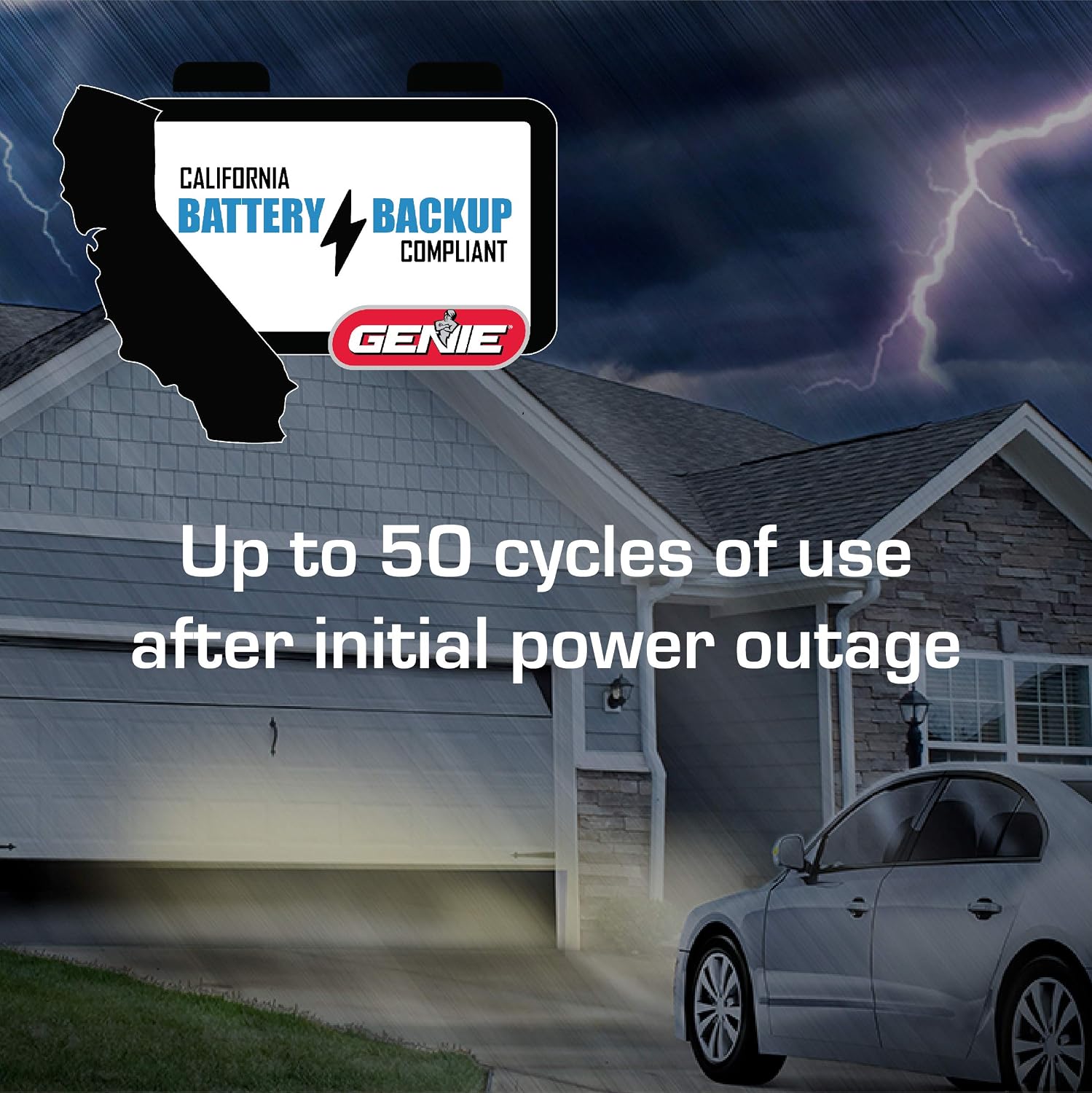 Chain Drive 750 3/4 HPc Garage Door Opener Bundle with Battery Backup and 8ft Extension Kit