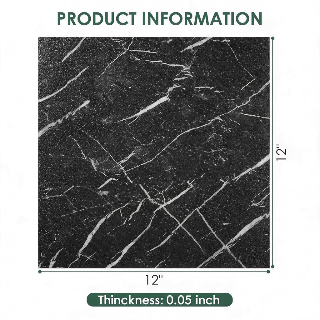 30-Piece Peel and Stick Floor Tiles, 12x12 Covers 30 Sq. Ft. Waterproof Vinyl Flooring, Renter-Friendly Self-Adhesive
