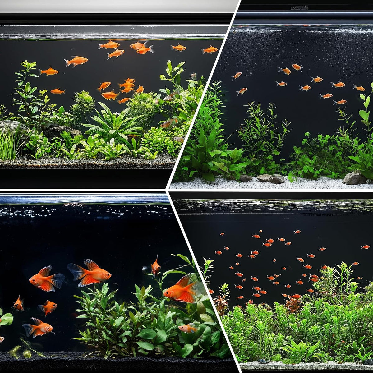 Aquarium Background Paper Decor Fish Tank Backdrop Wallpaper Electrostatic Adhesive, No Glue, Easy to Install