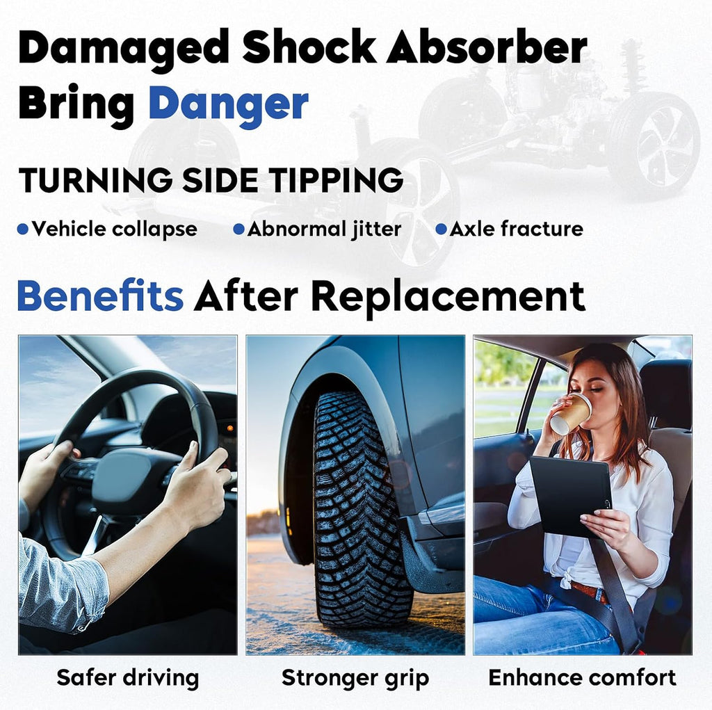 Front Complete Struts Assembly w/Coil Spring Shock Absorber Fit for 2003-2016 Toyota 4Runner, for 2007-2014 FJ Cruiser, for 2005-2015 Tacoma 4WD, Replace for 171371L 171371R, 2Pcs