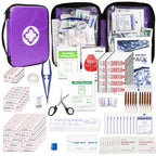 First Aid Kit 300PCS Car Home Camping Essentials Purple 1st Aid