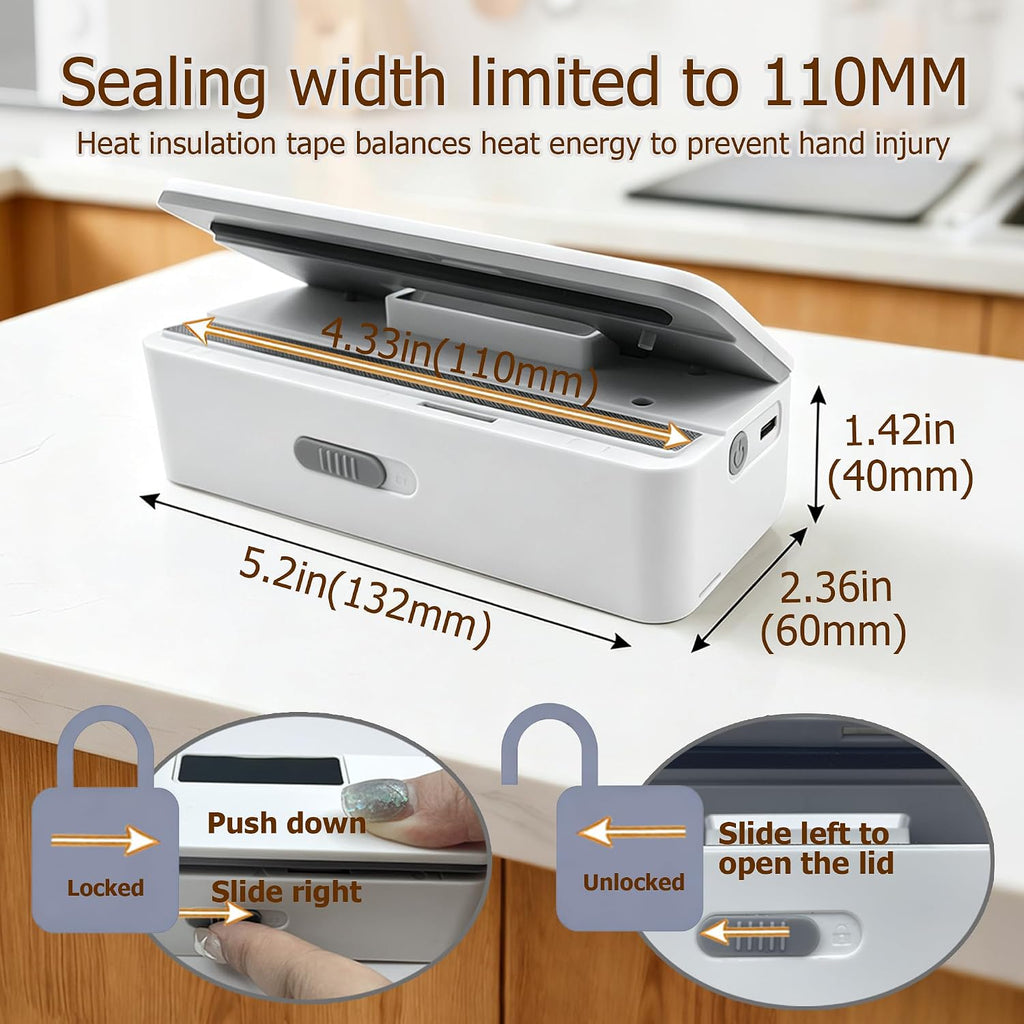 Upgraded 8-Speed Mini Bag Sealer,Portable Mini Heat Sealer with LED Display