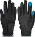 Equestrian Riding Gloves, Touch Screen, Double-Layer PU Fingers, Hook & Loop Wrist - Ideal for Horse Riding, Boating