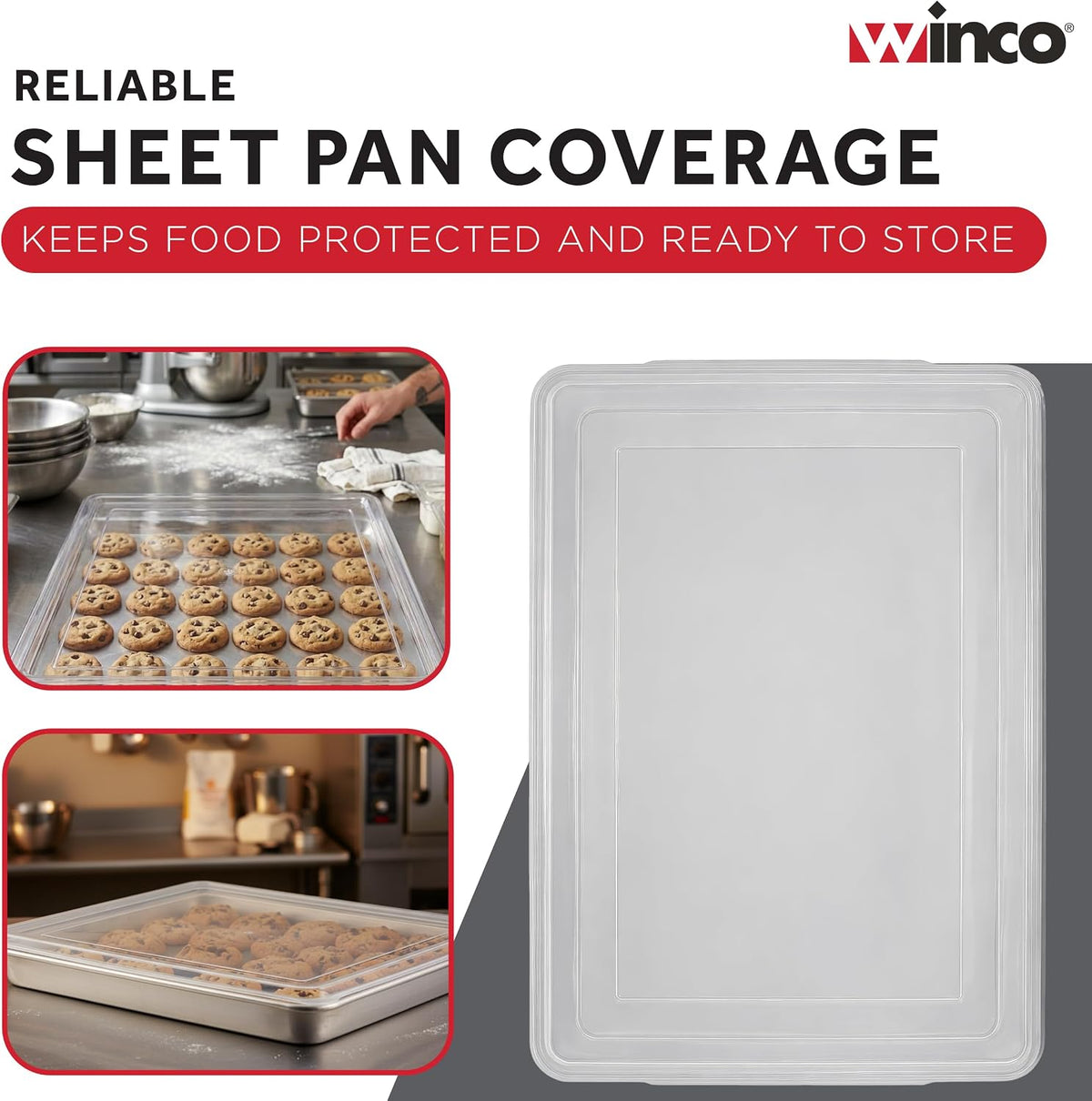 Covers for Aluminum Sheet Pan, 18 by 26-Inch , Clear